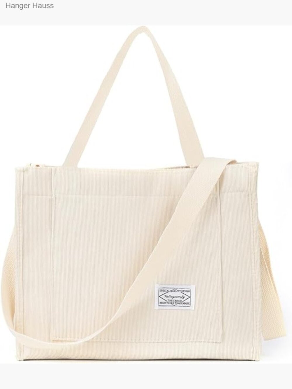 Corduroy Tote Bag Crossbody Hobo Shoulder Purse Work Travel Handbag